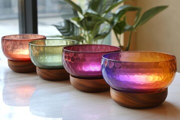 Resonant crystal sound bowls