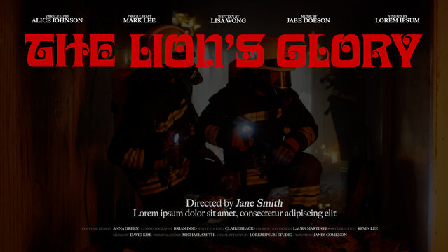 Cinematic Film Title Card, Movie Poster Typography Overlay 87 , ( Wide - Square - Vertical )