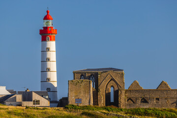 Saint-Mathieu Lighthouse, Pointe Saint-Mathieu in Plougonvelin, Finistere, France