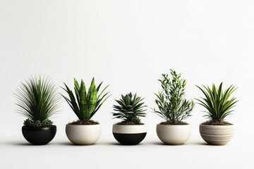 Fototapeta premium Succulents growing beautifully in individual containers. 