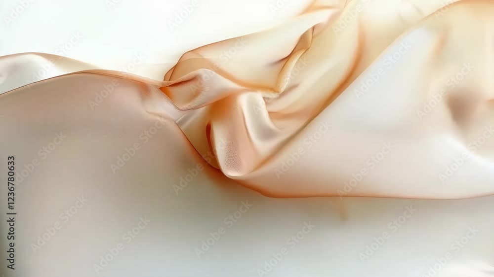 Poster elegant flowing fabric with graceful movement and subtle gradient waves
