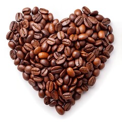 coffee beans heart