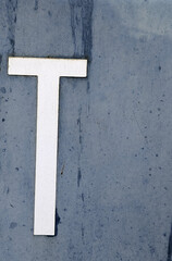 Written Wording in Distressed State Typography Found T  Letter