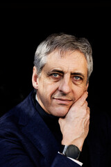 Portrait of a Mature Man with Thoughtful Expression