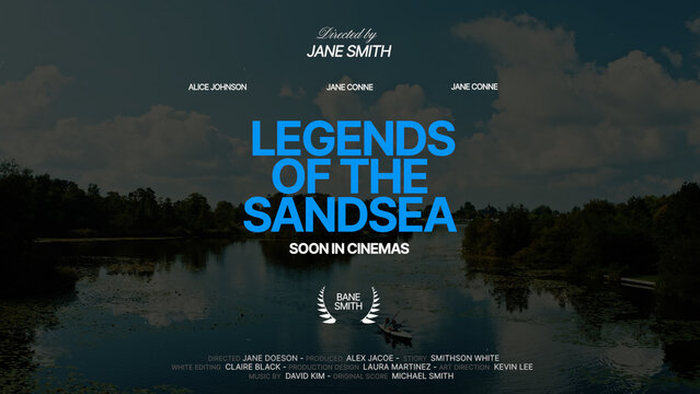 Cinematic Film Title Card, Movie Poster Typography Overlay 109 , ( Wide - Square - Vertical )