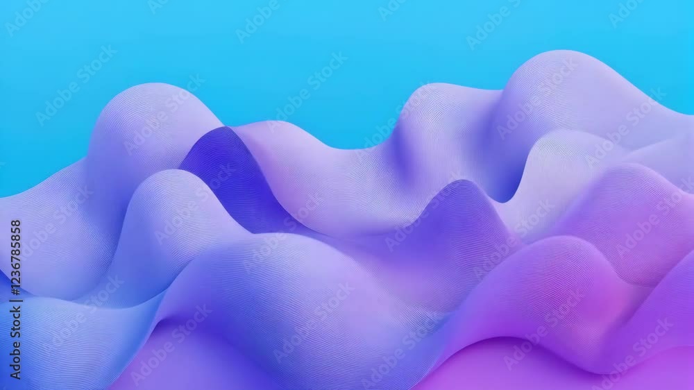 Aufkleber dynamic gradient waves transitioning from warm to cool hues in smooth progression