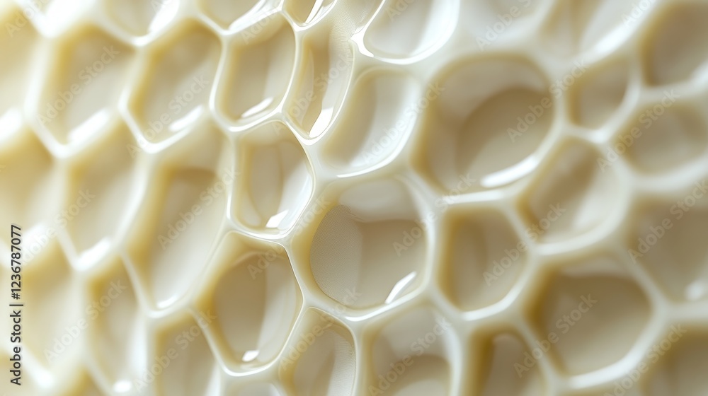 Poster Beige And Cream Abstract Background With Grid Pattern, Soft Focus, And Gentle Bokeh Effect