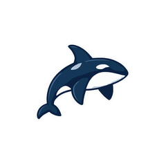 Simplified Orca Whale - Vector Element