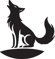 black fox silhouette