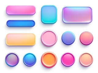 set of glossy buttons