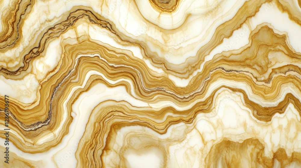 Poster abstract background texture of white and gold marble. swirling veins and patterns create a luxurious