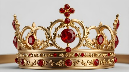 golden crown isolated on white background