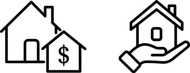 Modern and Professional Real Estate Icon for Property, Housing, and Investment