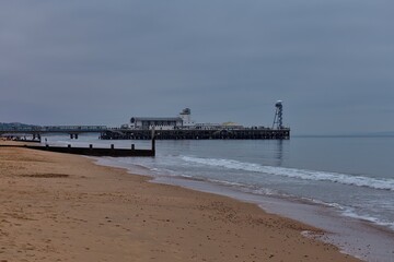 pier in the sea in Bournemouth - Dorset - united kingdom