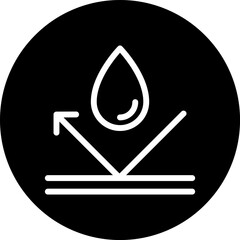Waterproof Water Resistance icon Vector & PNG. Waterproof icon Water resistant icons set package Water drop protection concept Logo isolated on white background Vector illustration.