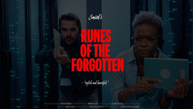 Cinematic Film Title Card, Movie Poster Typography Overlay 143 , ( Wide - Square - Vertical )