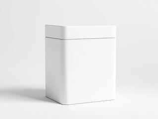 A white box mockup with no text or graphics on it, isolated on a white background. The box is rectangular and has sharp edges, with the top surface facing forward for product photography. 