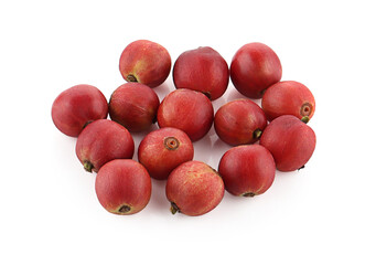 fresh coffee beans on a white background