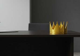A crown resting on a desk, symbolizing leadership, confidence, and authority in decision-making