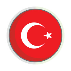 Obraz premium Turkey national flag shield Badge 