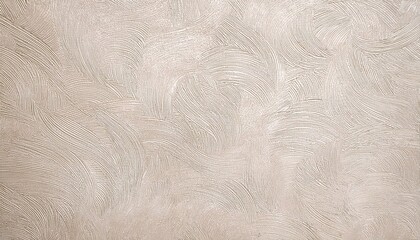 Fototapeta premium abstract textured plaster wall with artistic swirl pattern in beige, decorative stucco surface for interior design and background