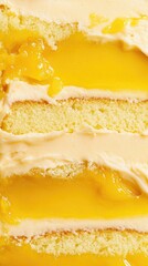 Layers of light sponge cake and creamy mascarpone frosting combine with vibrant mango puree for a tropical delight that exudes warmth.