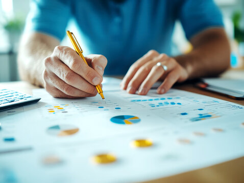 Analyzing loan and house financial strategies home office data visualization bright workspace analytical insights