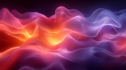 Obraz premium Abstract Waves of Purple Red and Orange Hues