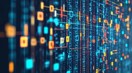 Obraz premium Multi-Dimensional Visualization of Evolving Data Patterns and Structures