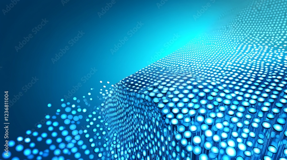 Aufkleber abstract blue light cube data structure design