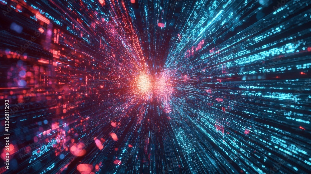 Poster abstract visualization delivering the spirit of dynamic light and color
