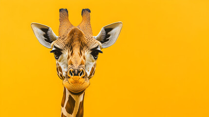 Giraffe wearing a stylish scarf standing confidently with an elegant and charismatic presence exuding sophistication and warmth ultra-detailed high-quality studio portrait