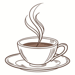 cup of a tea color vector image on white background 