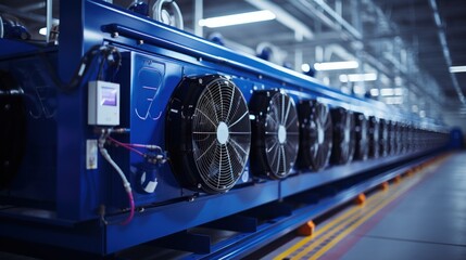 Fototapeta premium High-Tech Cooling System: Industrial Data Center Infrastructure