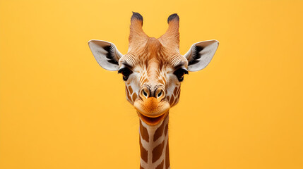 Giraffe wearing a stylish scarf standing confidently with an elegant and charismatic presence exuding sophistication and warmth ultra-detailed high-quality studio portrait