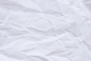 Crumpled white paper texture background