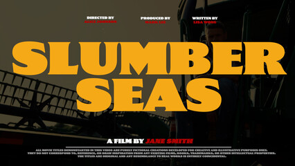 Cinematic Film Title Card, Movie Poster Typography Overlay 181 , ( Wide - Square - Vertical )