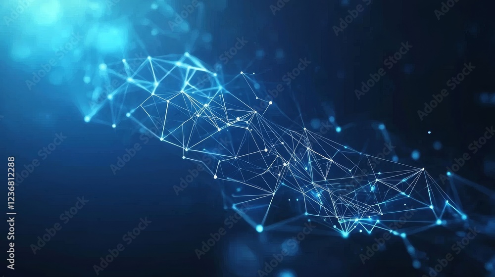 Poster bold data visualization themes characterizing complex connections and networks
