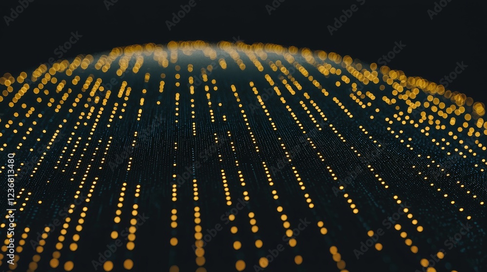 Poster abstract radiating waves of light representing communication concepts