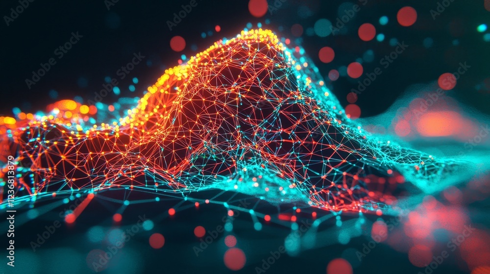 Aufkleber cosmic data associations swirling into a captivating abstract visualization