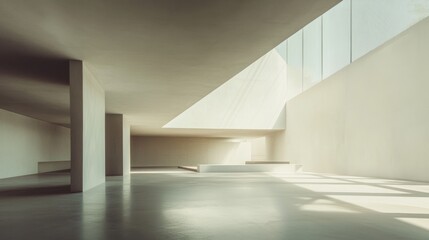 Fototapeta premium minimalist modern architecture interior design