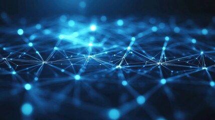 Obraz premium Global network connection, digital data flow, abstract background, technology concept, website banner