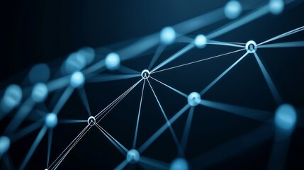 Abstract Digital Illustration of Network Connections and Data Flow