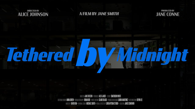 Cinematic Film Title Card, Movie Poster Typography Overlay 190 , ( Wide - Square - Vertical )
