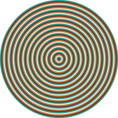 Visual effect created by circles getting progressively smaller