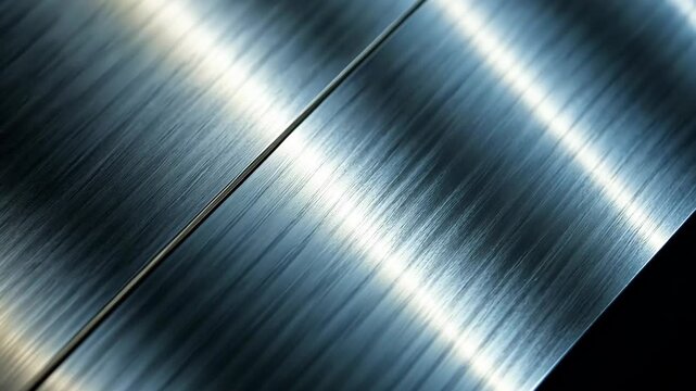 Shiny silver surface with a light reflecting off of it. The surface is smooth and has a metallic sheen