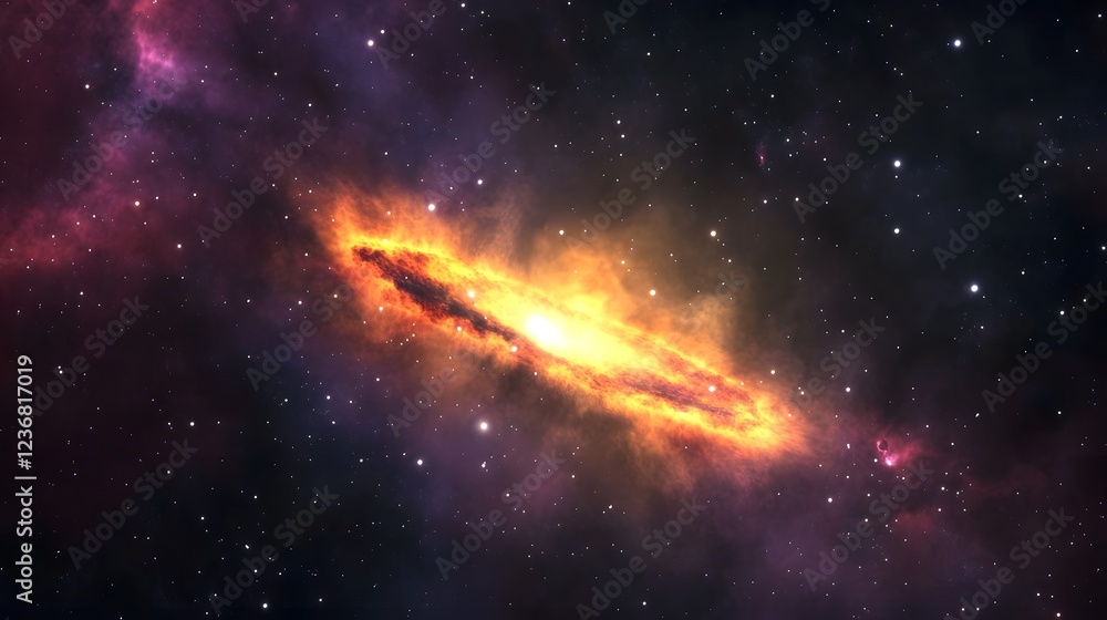 Aufkleber A breathtaking depiction of a cosmic explosion unfolding within the vibrant and ethereal depths of the galactic universe creating a mesmerizing and celestial display