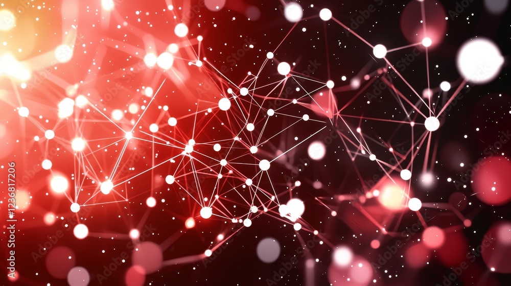 Aufkleber evolving digital interplay within a cyber theme of network connections