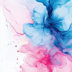 Obraz premium Abstract background made of blue and pink ink