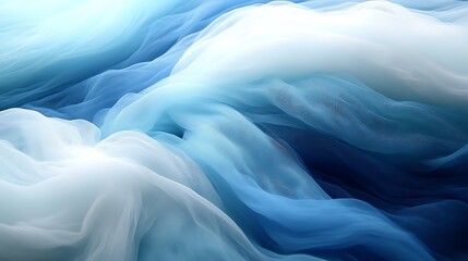 Fototapeta premium Abstract Blue Fabric Waves Gentle Flowing Texture